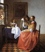 Jan Vermeer, A Lady and Two Gentlemen
